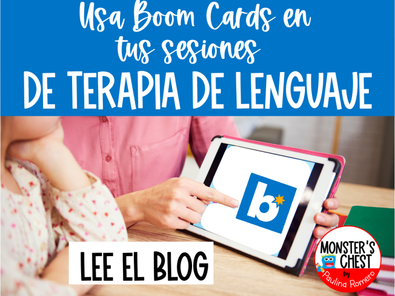 Olvídate de imprimir, recortar, laminar… Usa Boom Cards en tus sesiones de terapia del&nbsp;habla.