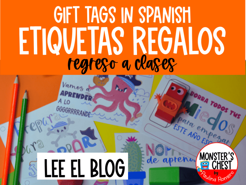 Gift Tags in Spanish. Etiquetas para regalos de regreso a&nbsp;clases.