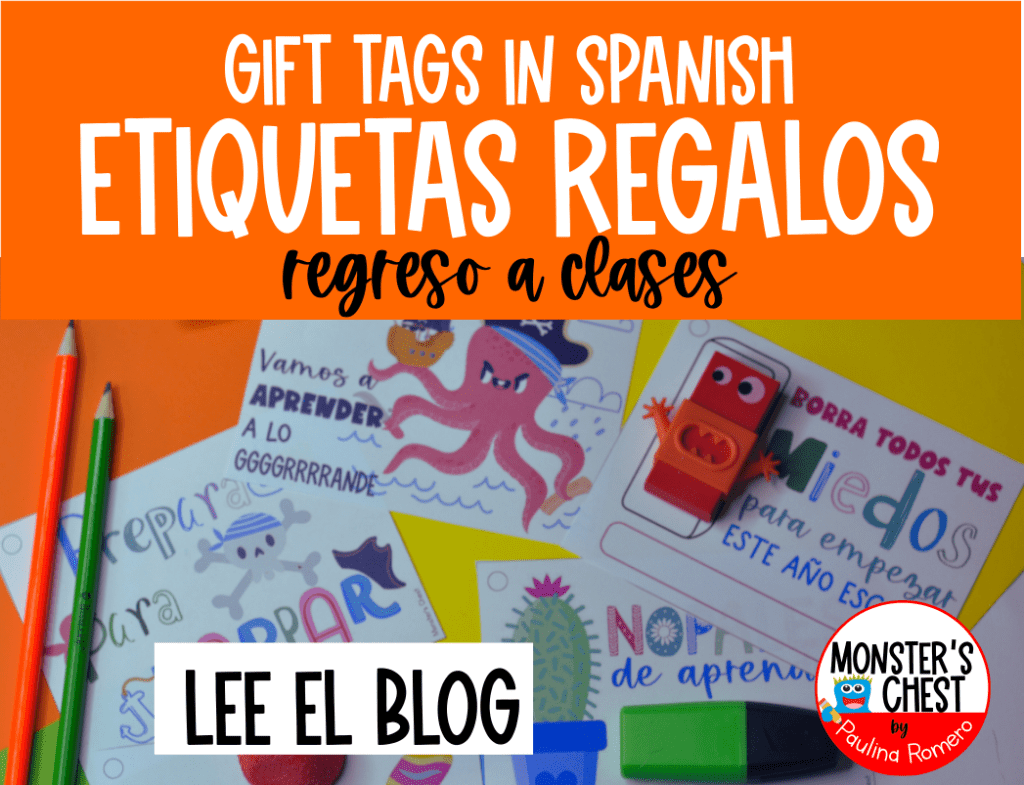 Gift Tags in Spanish. Etiquetas para regalos de regreso a&nbsp;clases.