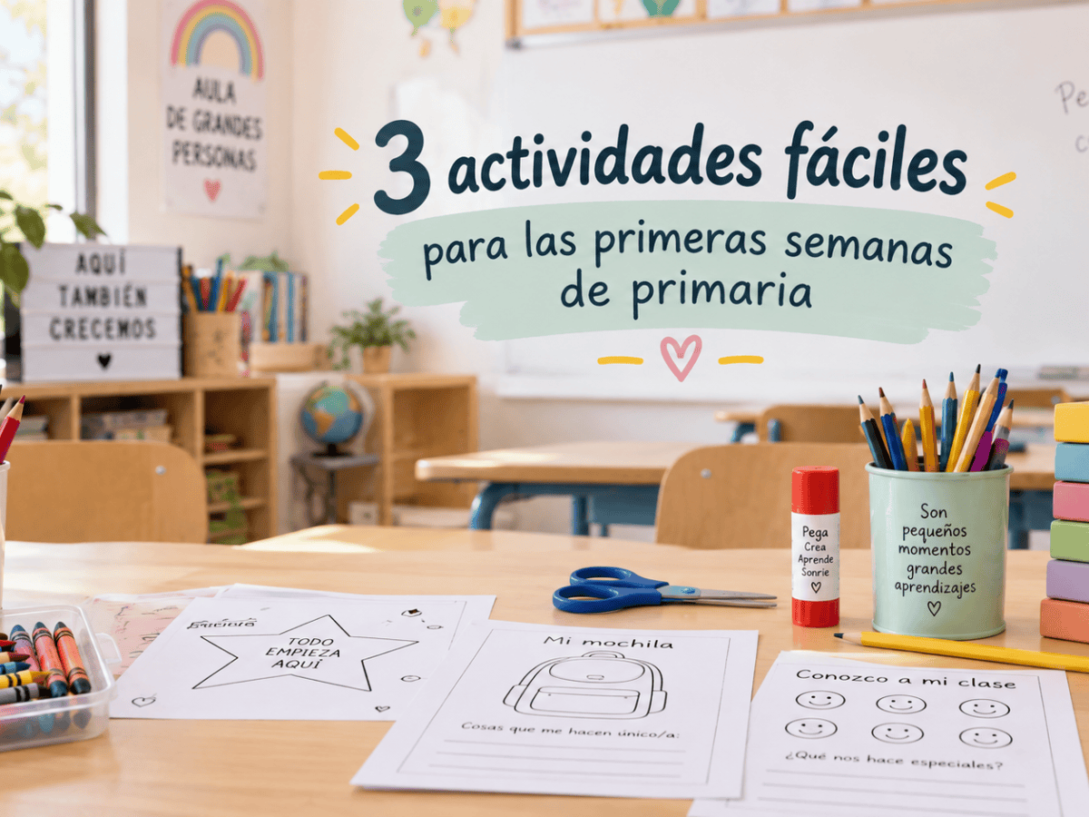 3 actividades fáciles para las primeras semanas de&nbsp;primaria